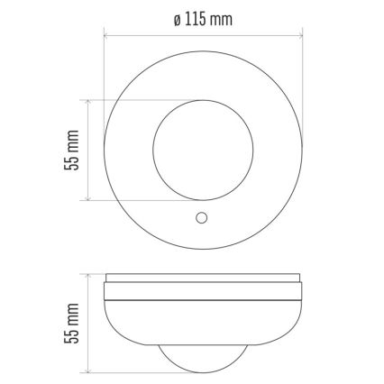 Bewegungsmelder PIR B 360° 1200W/230V weiß