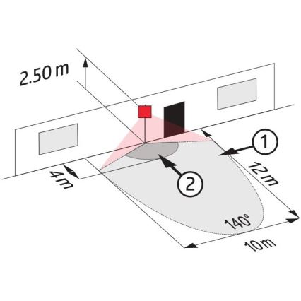 Bewegungssensor für den Außenbereich LC-CLICK 140° IP44 schwarz