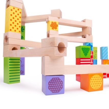 Bigjigs Toys - Holz-Murmelbahn bunt