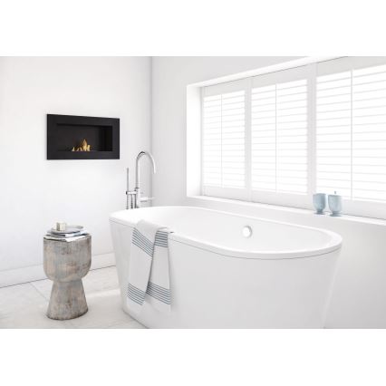 Kratki - Eingebauter BIO-Kamin 37,4x64,8 cm 1 kW schwarz