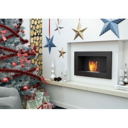 Kratki - Eingebauter BIO-Kamin 37,4x64,8 cm 1 kW schwarz