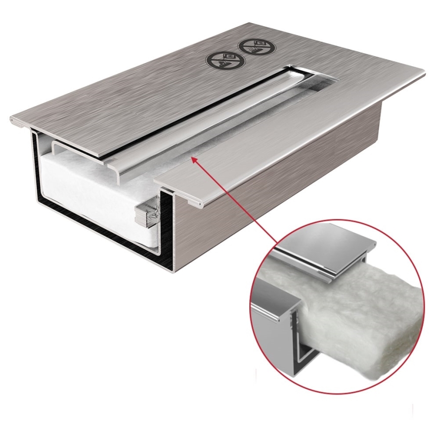 Kratki - BIO-Kamin 25,2x39 cm 1 kW weiß