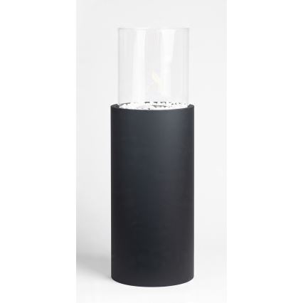 Bio-Kamin ROMA 26,5x80,5 cm 2kW schwarz + Schutzabdeckung