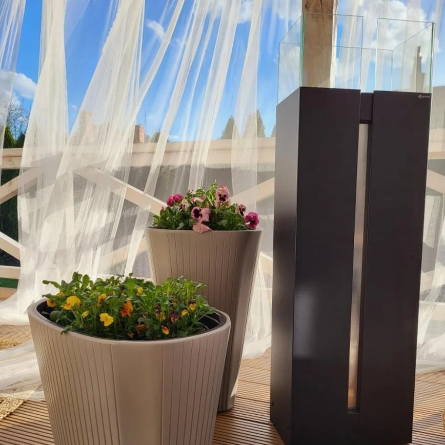 Kratki - BIO-Kamin 113,6x35,9 cm 2 kW schwarz