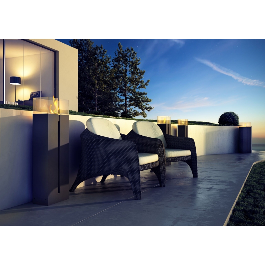 Kratki - BIO-Kamin 113,6x35,9 cm 2 kW schwarz