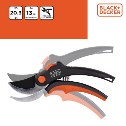 BLACK+DECKER - Gartenschere 200 mm