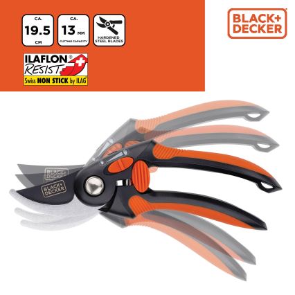 BLACK+DECKER - Gartenschere 215 mm