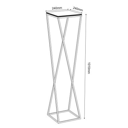 Blumenständer 100x24 cm schwarz