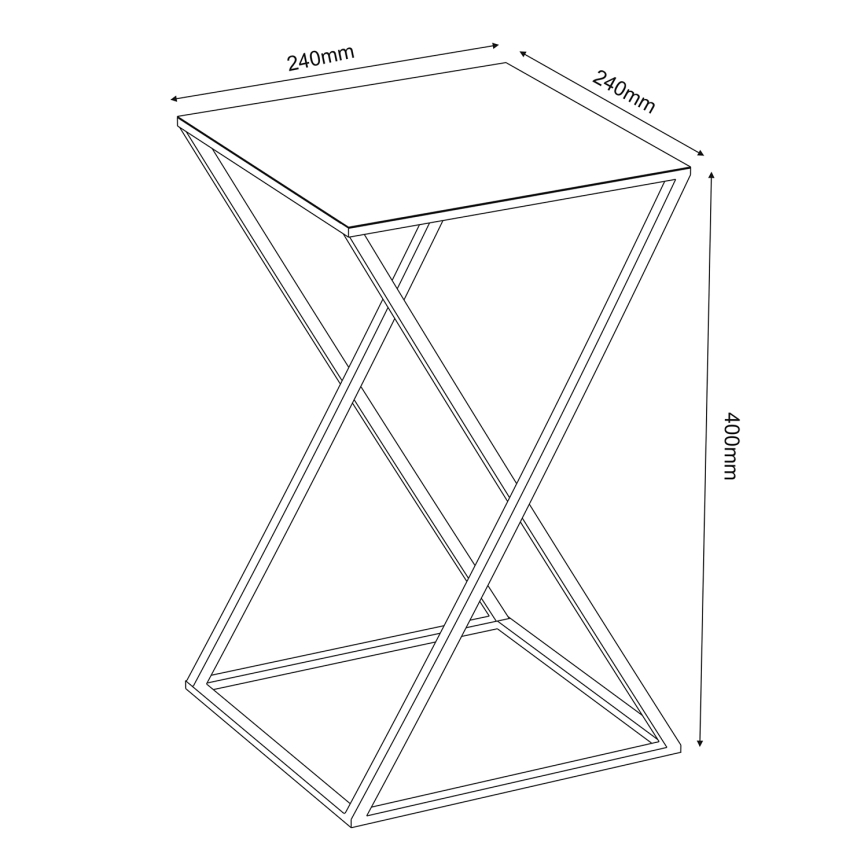 Blumenständer 40x24 cm golden