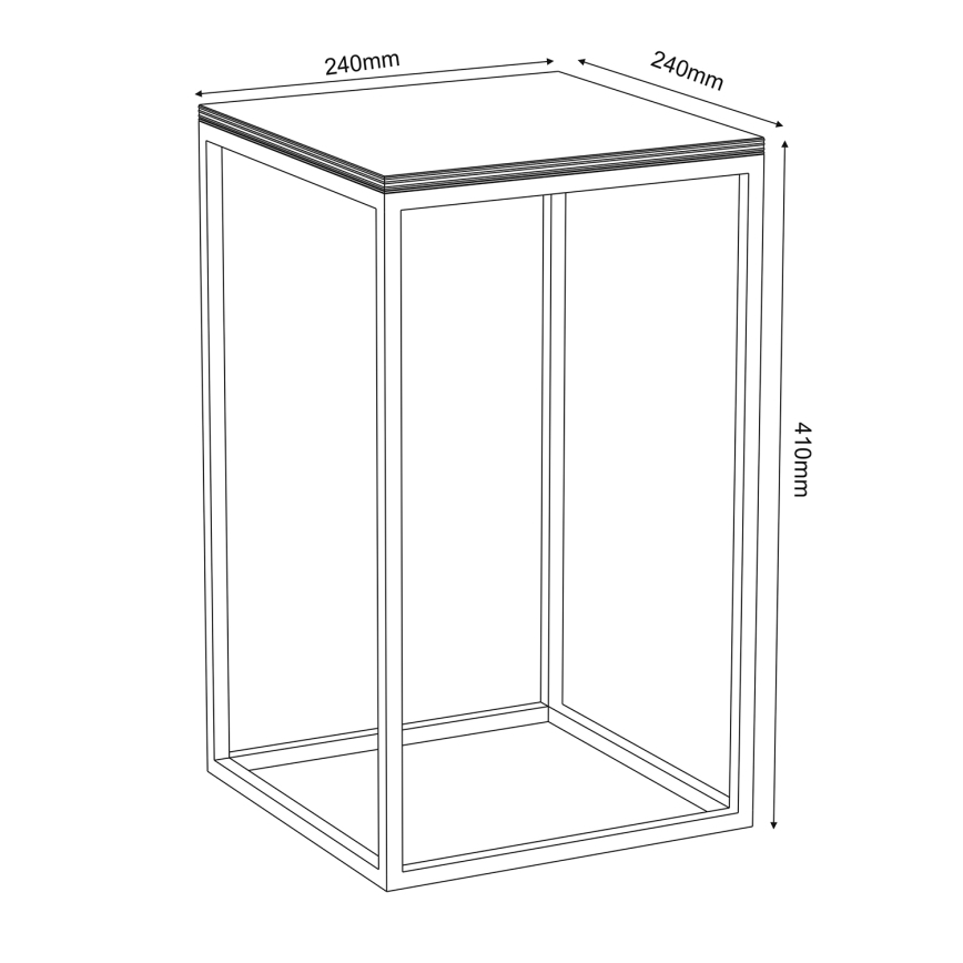 Blumenständer 40x24 cm schwarz