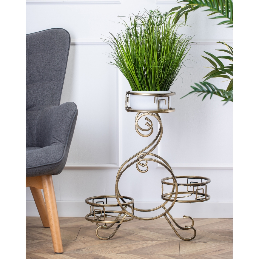 Blumenständer 64x60 cm Gold