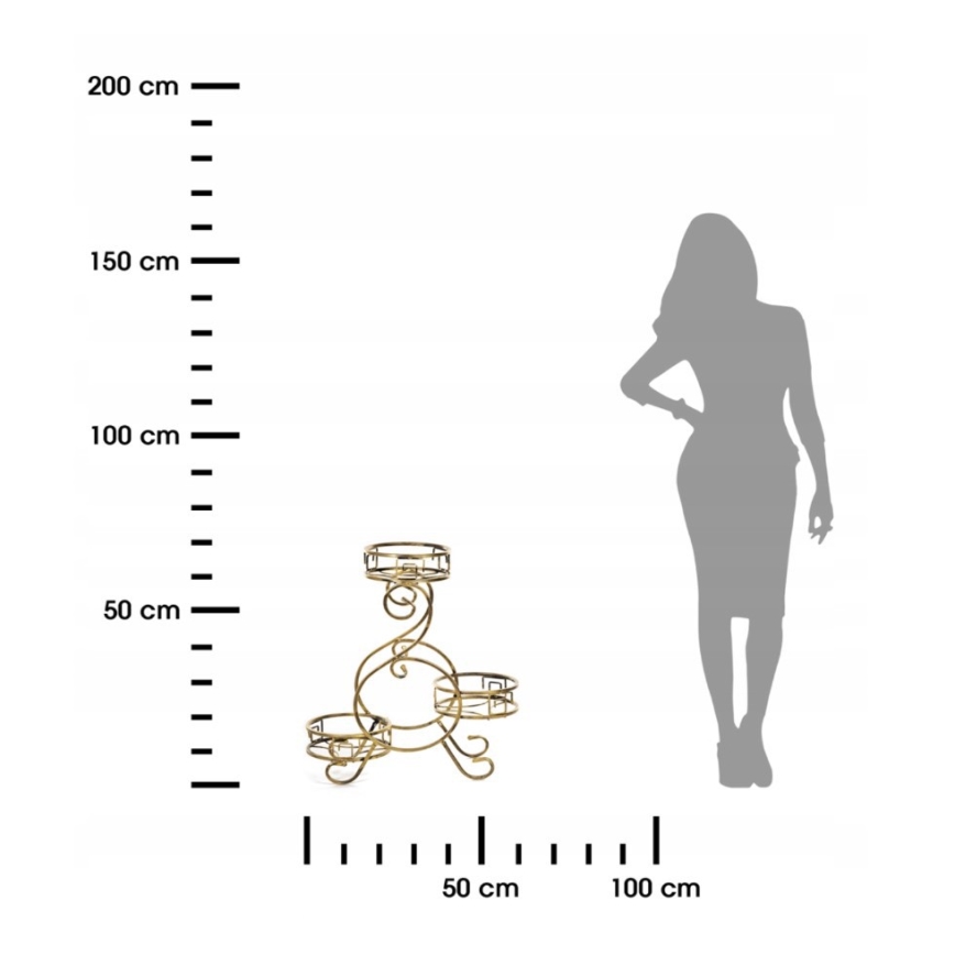 Blumenständer 64x60 cm Gold