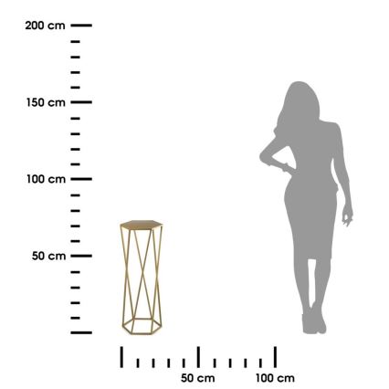 Blumenständer 70x24 cm in Gold
