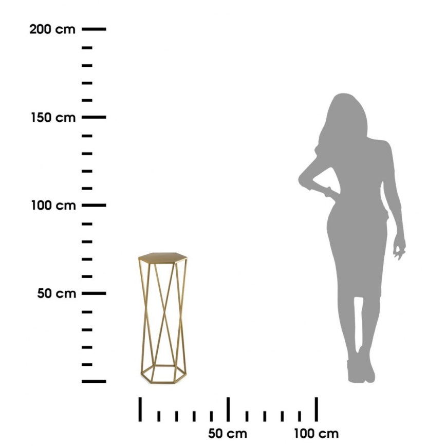 Blumenständer 70x24 cm in Gold