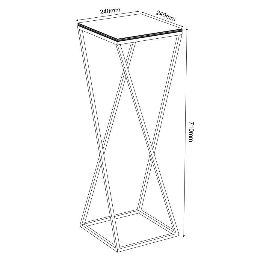 Blumenständer 70x24 cm schwarz