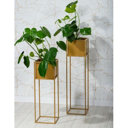 Blumenständer 90x24 cm in Gold