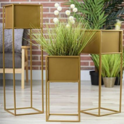 Blumenständer 90x24 cm in Gold