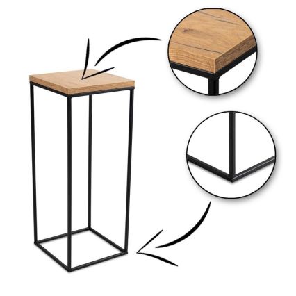 Blumenständer BASICLOFT 60x24 Schwarz/Braun