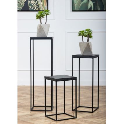 Blumenständer BASICLOFT 60x24 Schwarz