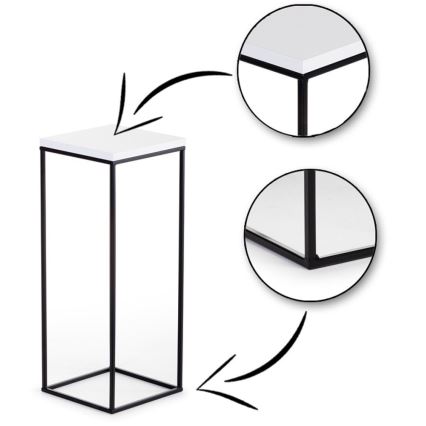 Blumenständer BASICLOFT 60x24 Schwarz/Weiß