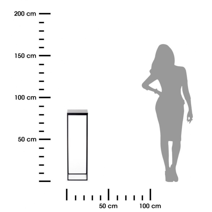 Blumenständer BASICLOFT 80x24 Schwarz