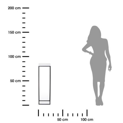 Blumenständer BASICLOFT 80x24 Schwarz/Weiß