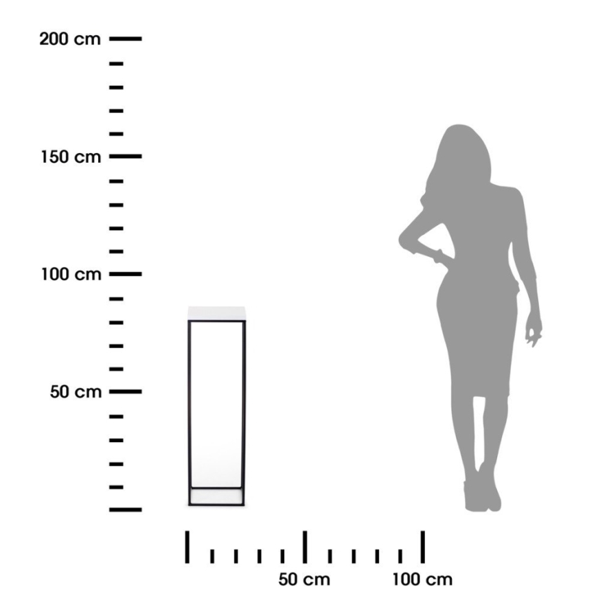 Blumenständer BASICLOFT 80x24 Schwarz/Weiß