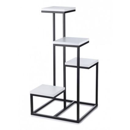 Blumenständer KASKADA 79x40 Schwarz/Weiß