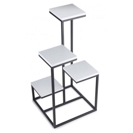 Blumenständer KASKADA 79x40 Schwarz/Weiß