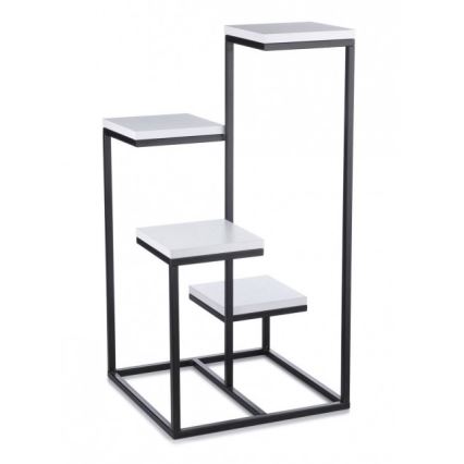 Blumenständer KASKADA 79x40 Schwarz/Weiß