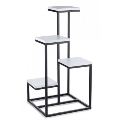 Blumenständer KASKADA 79x40 Schwarz/Weiß