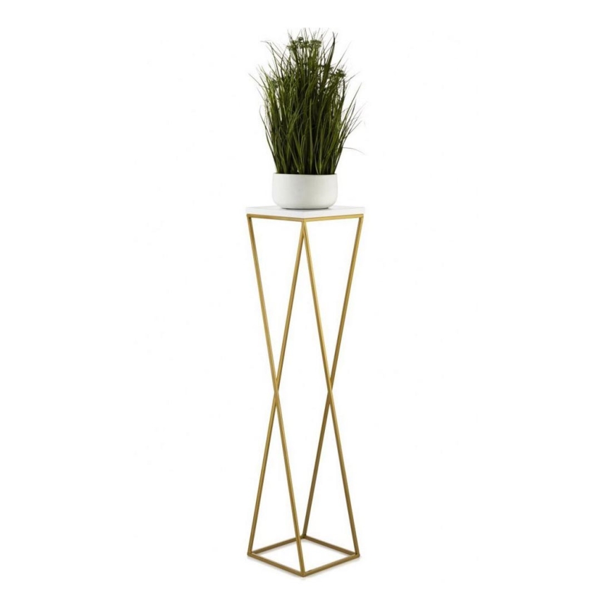 Blumenständer LOFT 100x24 cm gold/weiß