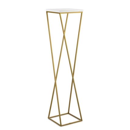 Blumenständer LOFT 100x24 cm gold/weiß