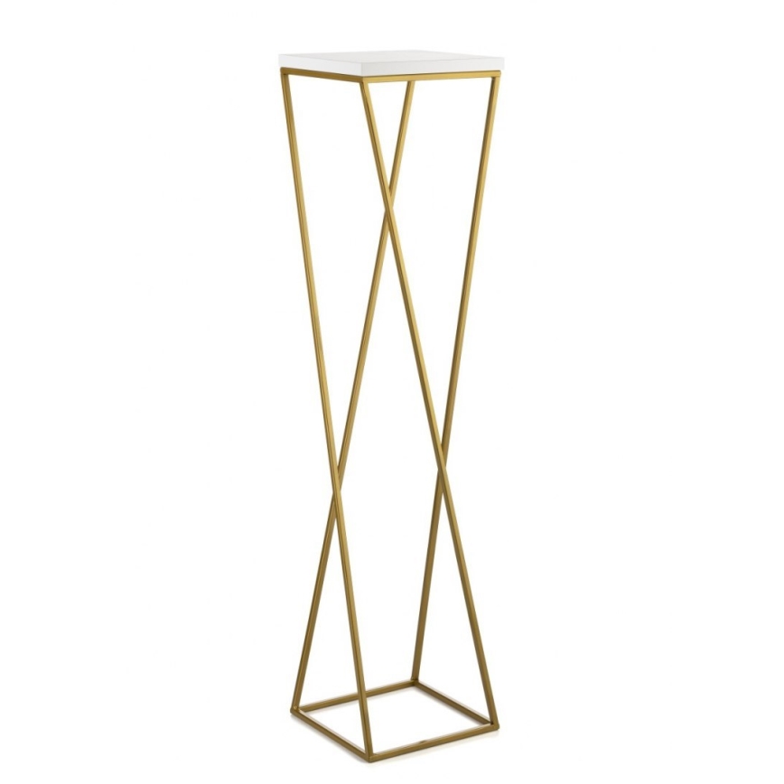 Blumenständer LOFT 100x24 cm gold/weiß