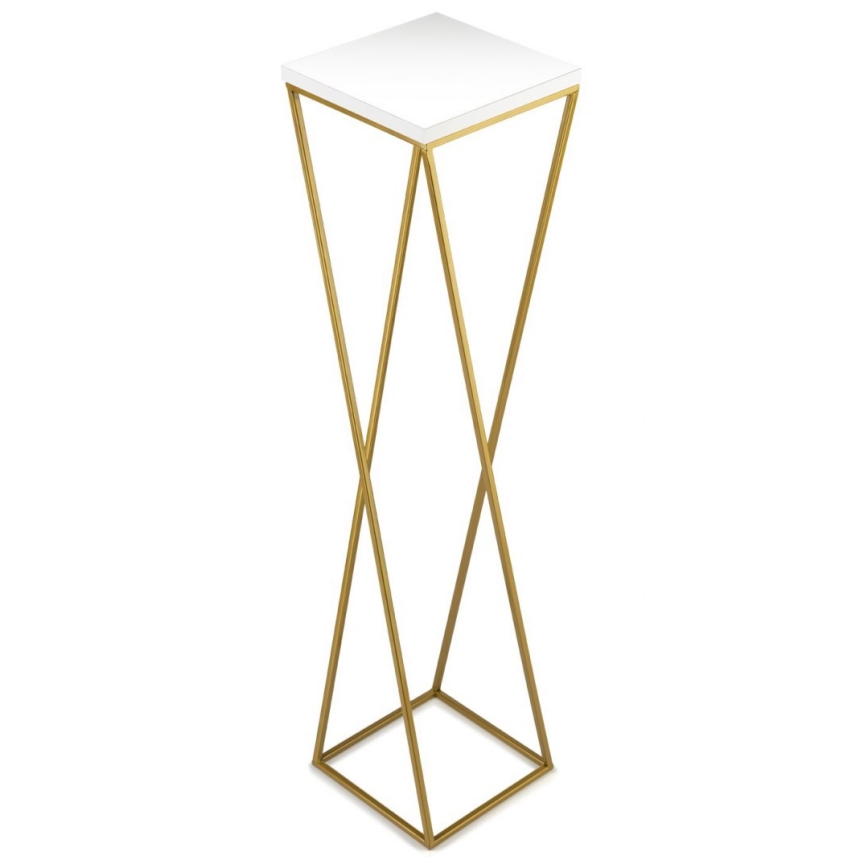 Blumenständer LOFT 100x24 cm gold/weiß