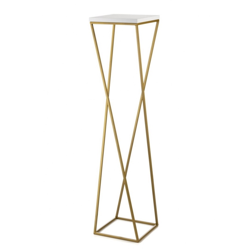 Blumenständer LOFT 100x24 cm gold/weiß