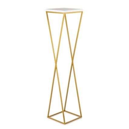 Blumenständer LOFT 100x24 cm gold/weiß