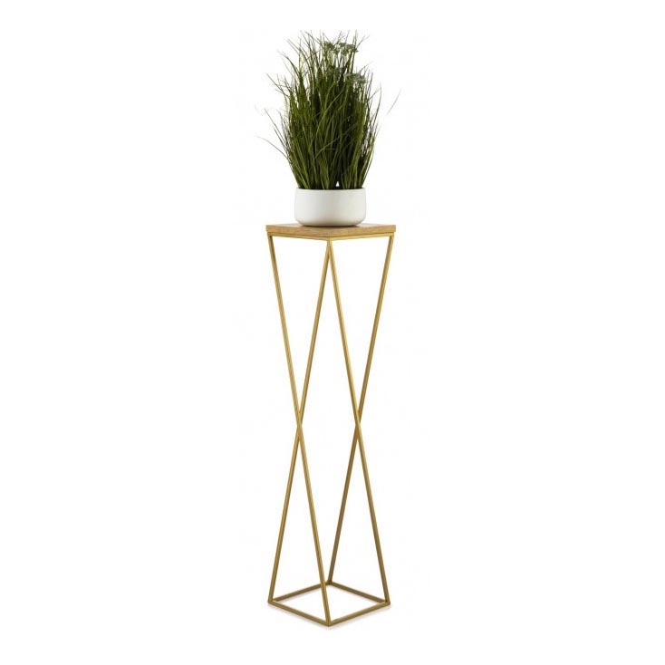 Blumenständer LOFT 100x24 cm golden/braun