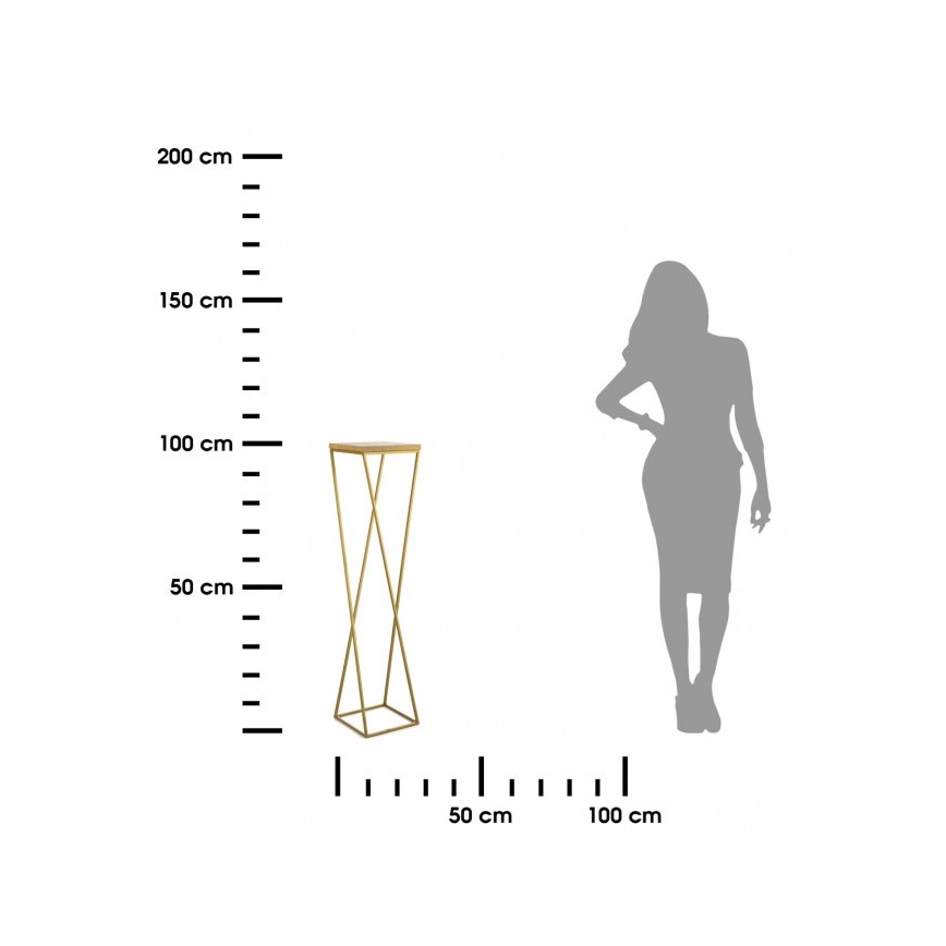 Blumenständer LOFT 100x24 cm golden/braun