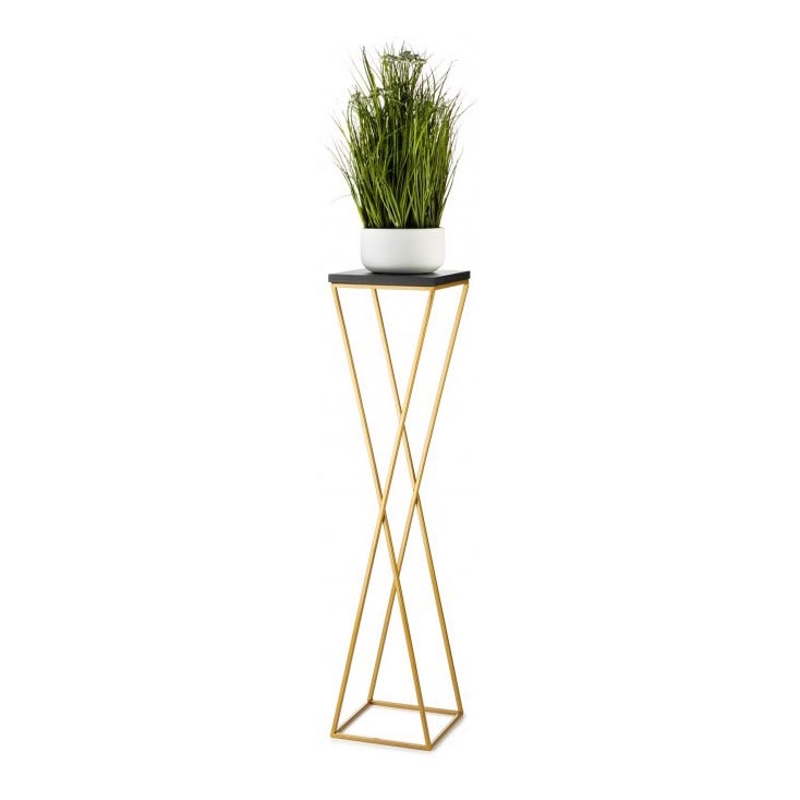 Blumenständer LOFT 100x24 cm golden/schwarz