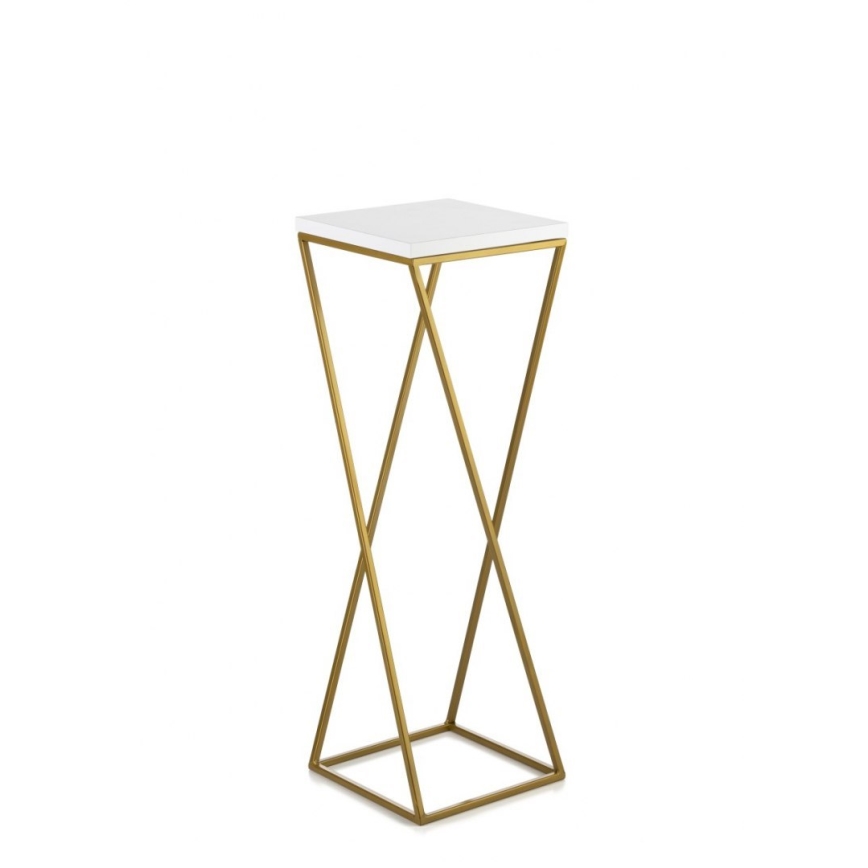 Blumenständer LOFT 70x24 cm gold/weiß