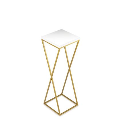 Blumenständer LOFT 70x24 cm gold/weiß