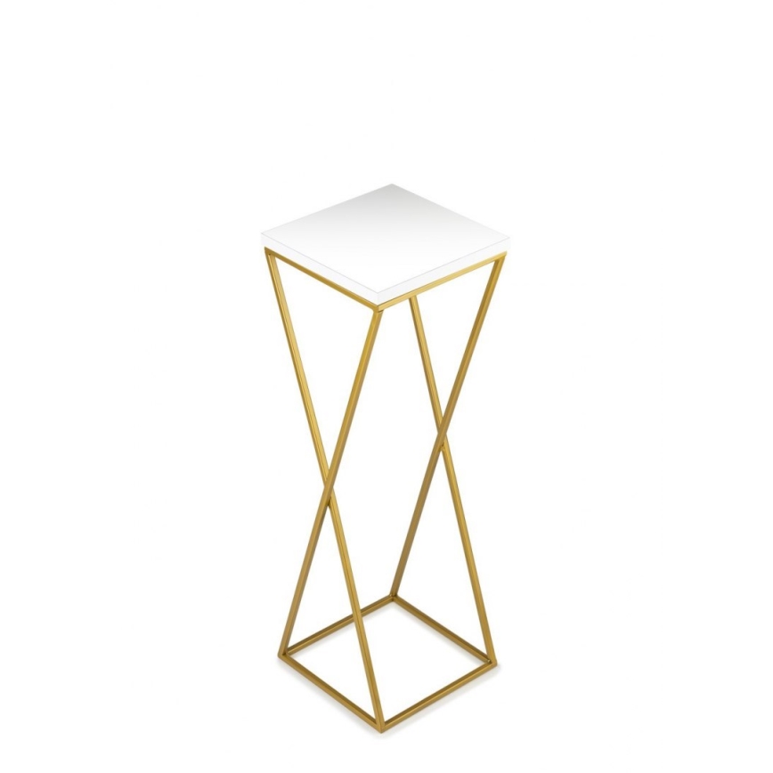 Blumenständer LOFT 70x24 cm gold/weiß
