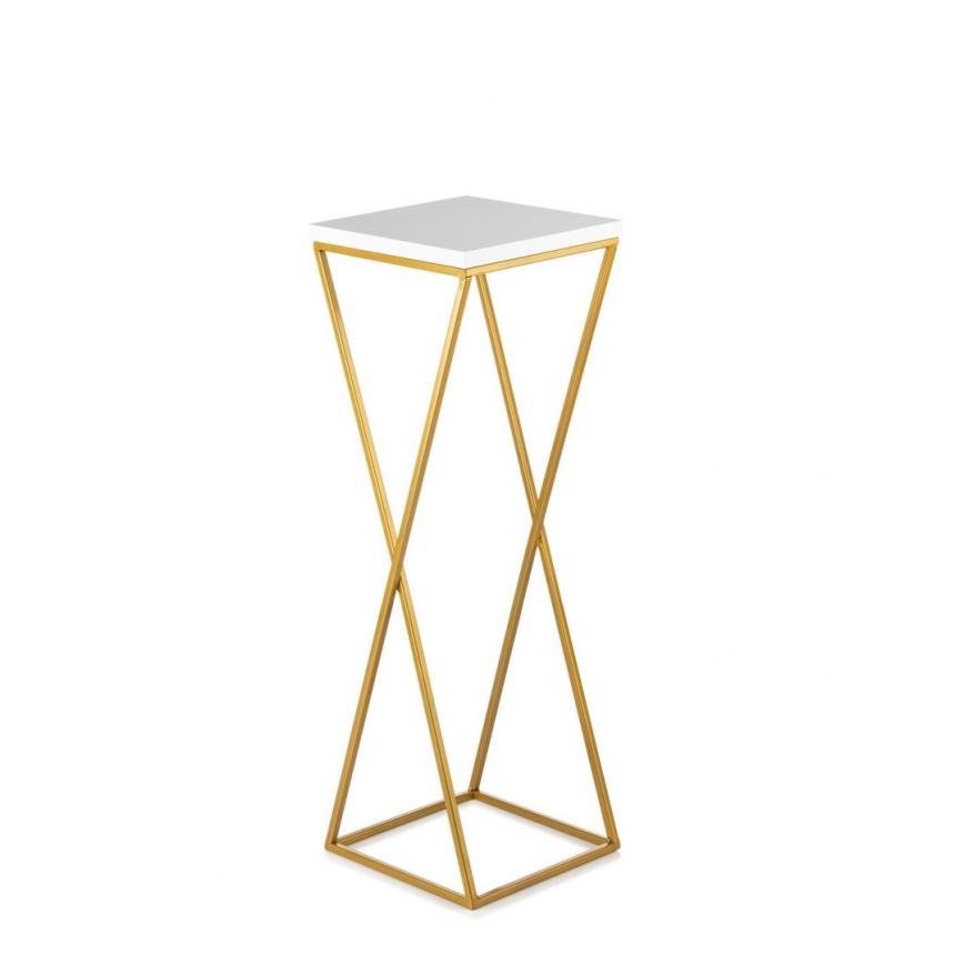 Blumenständer LOFT 70x24 cm gold/weiß