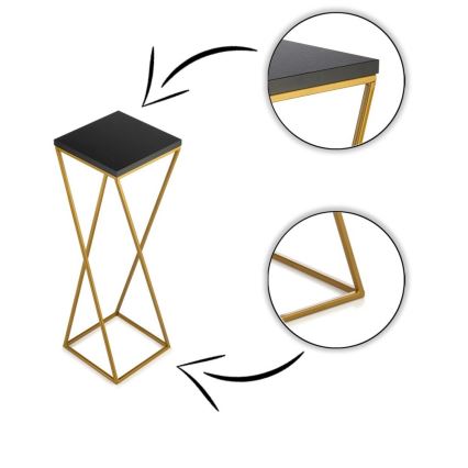 Blumenständer LOFT 70x24 cm gold/schwarz