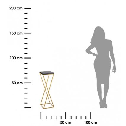 Blumenständer LOFT 70x24 cm gold/schwarz