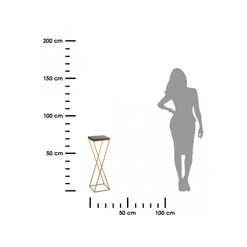 Blumenständer LOFT 70x24 cm gold/schwarz