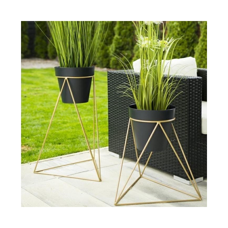 Blumenständer TRIANGL 40x45 cm gold