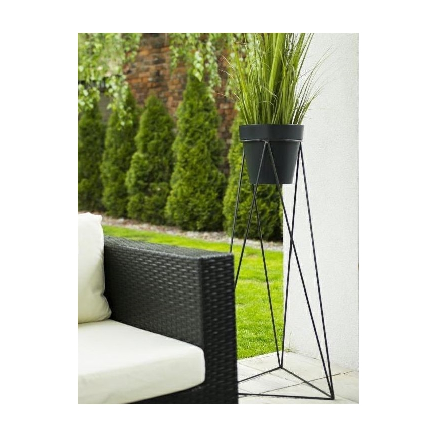 Blumentopfständer TRIANGL 90x50 cm Schwarz