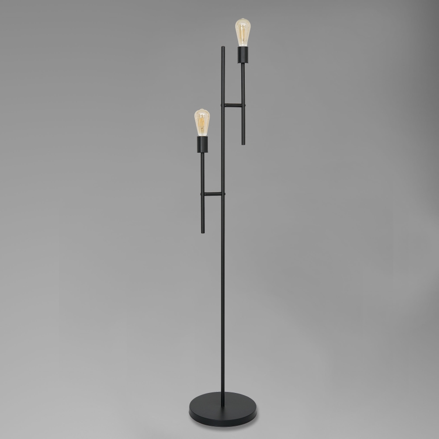 Bodenlampe CARTAGO 2xE27/60W/230V schwarz